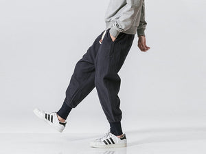 Casual Streetwear Cotton Linen Harem Pants