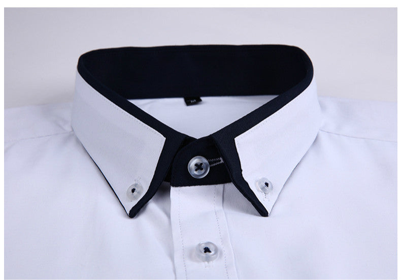 Twill Long Sleeve Business Office Casual Shirt