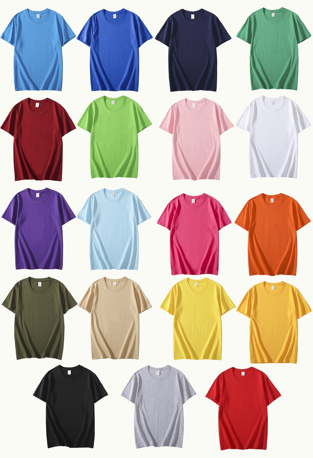 Casual Short Sleeve Pure Solid Color T-Shirt