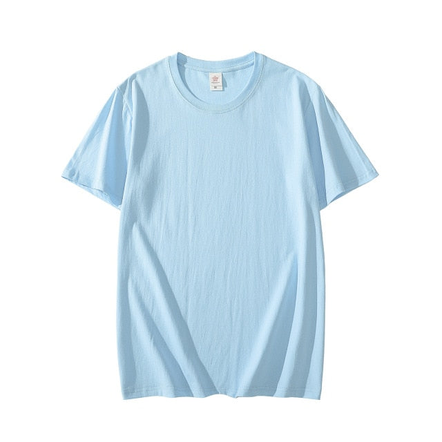 Casual Short Sleeve Pure Solid Color T-Shirt