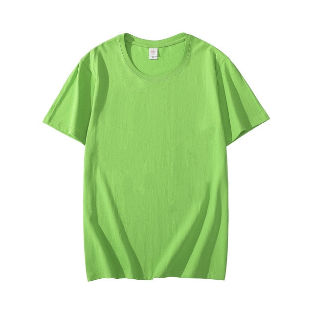 Casual Short Sleeve Pure Solid Color T-Shirt