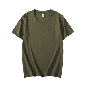 Casual Short Sleeve Pure Solid Color T-Shirt