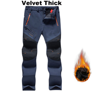 Winter Warm Waterproof Breathable Fleece Outdoor Pants