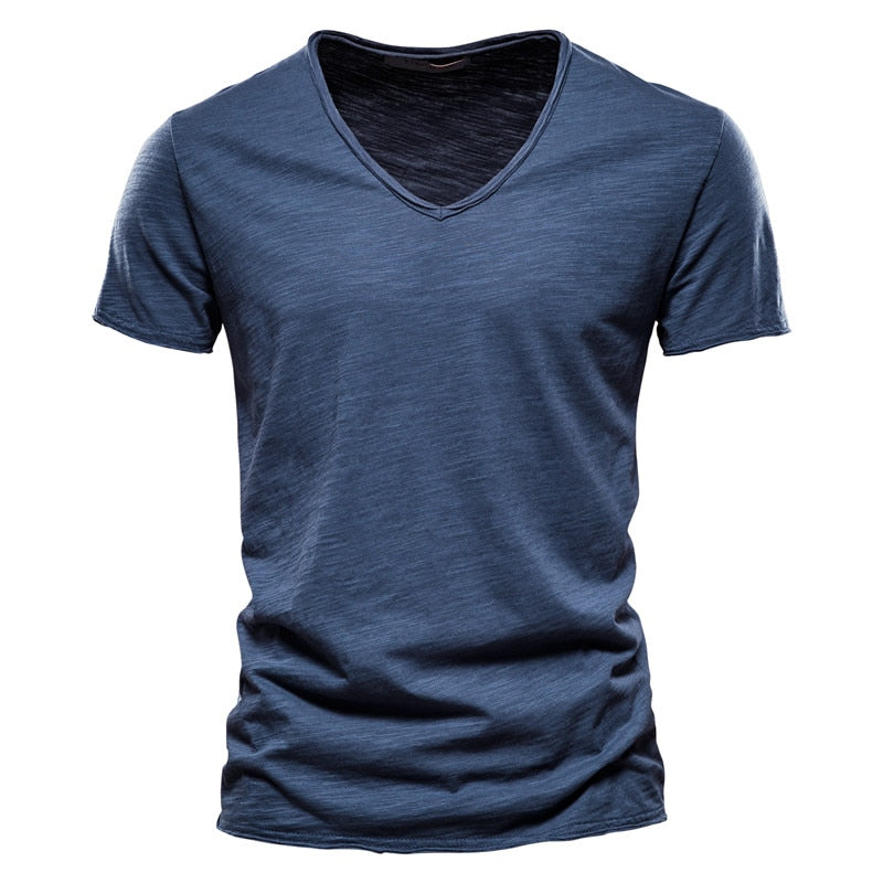 Fashion Summer Quality Slim Design V-Neck T-Shirt