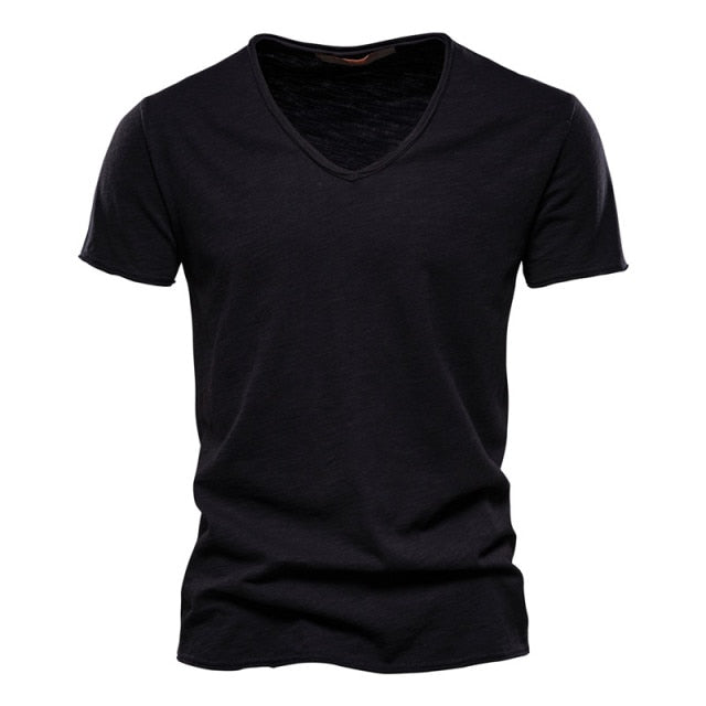 Fashion Summer Quality Slim Design V-Neck T-Shirt