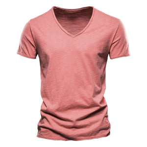 Fashion Summer Quality Slim Design V-Neck T-Shirt