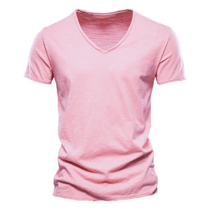 Fashion Summer Quality Slim Design V-Neck T-Shirt