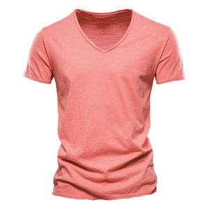 Fashion Summer Quality Slim Design V-Neck T-Shirt