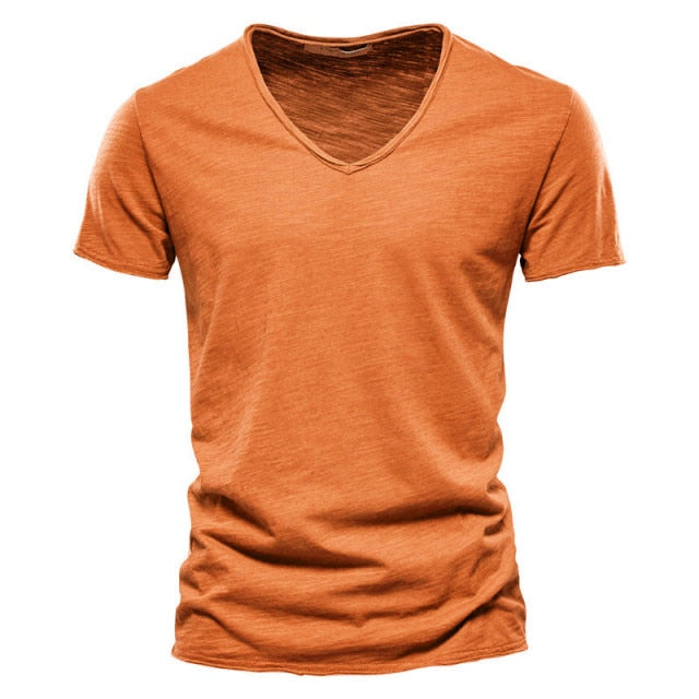 Fashion Summer Quality Slim Design V-Neck T-Shirt