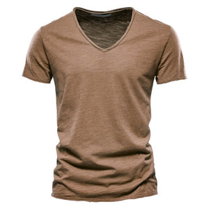 Fashion Summer Quality Slim Design V-Neck T-Shirt