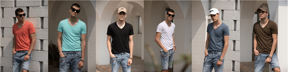 Fashion Summer Quality Slim Design V-Neck T-Shirt